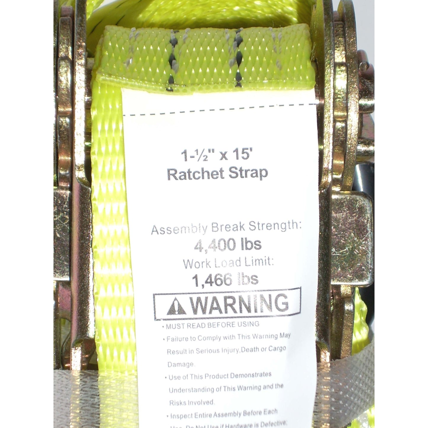 1 1/2 x 15 ft Ratchet Strap