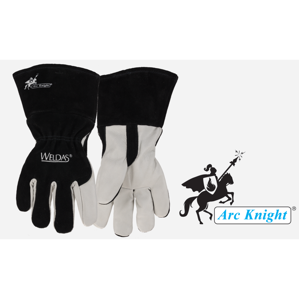 Weldas 10-2020S Arc Knight Mig Welding Gloves White/Black Size Small