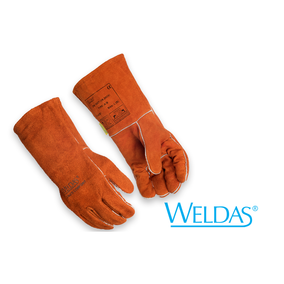 Weldas 10-2101L All Purpose Welding Gloves Select Leather Semi-Lined Red Large