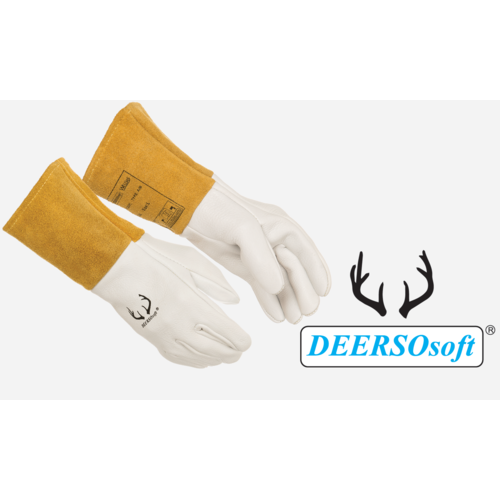 Weldas 10-2304M DEERSOsoft TIG/MIG Gloves Grain Deerskin 4" Cuff Medium