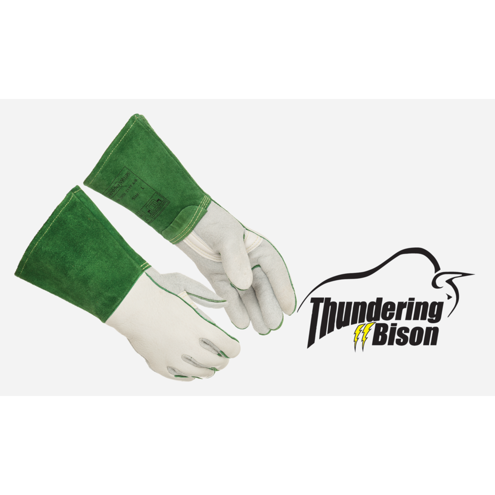 Weldas 10-2655XL Thunder Bison Welding Gloves Reverse Grain Unlined Palm XL