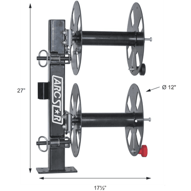 Revolution Welding Cable Reel 12" Double Stacked Fixed Base