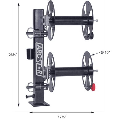 Revolution Welding Cable Reel 10" Double Stacked Swivel Base