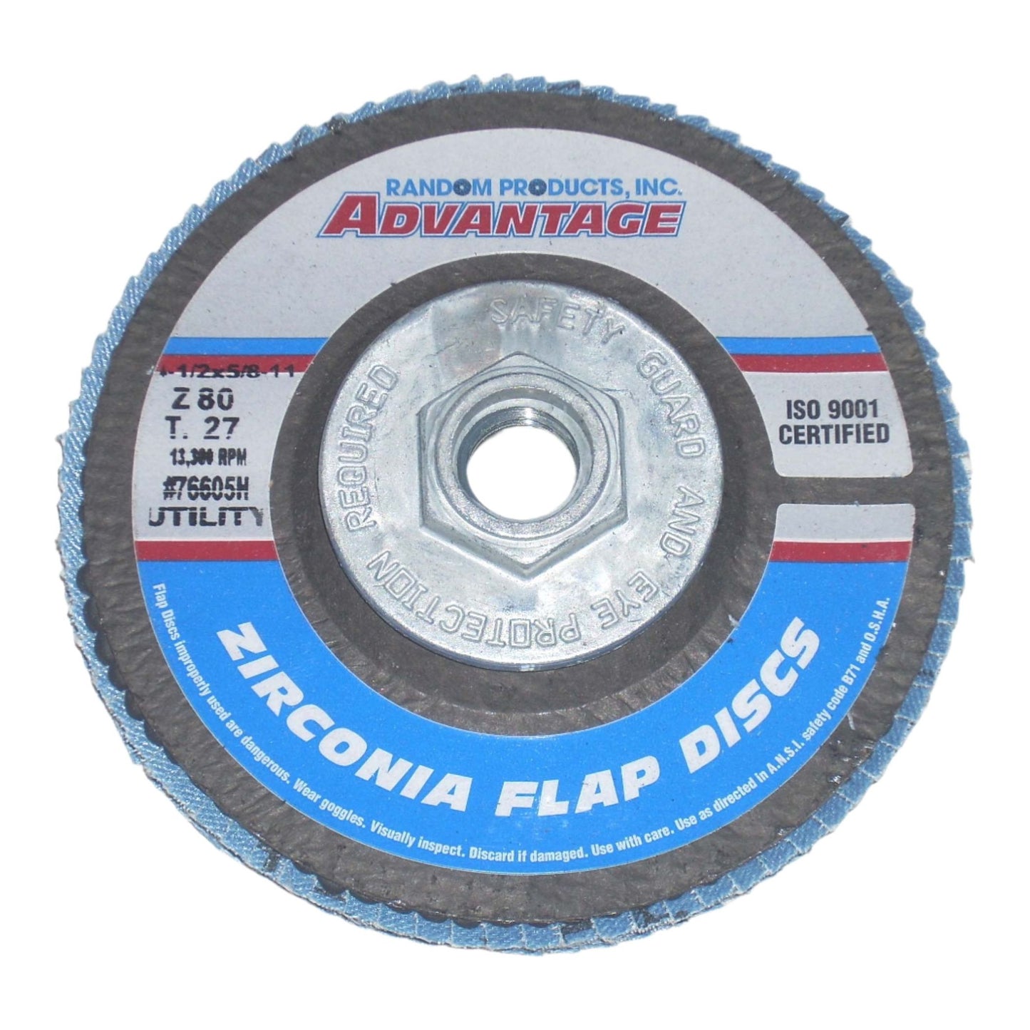 Advantage 4 1/2 x 5/8-11 Zirconia Flap Wheels 80 Grit 10 Pack