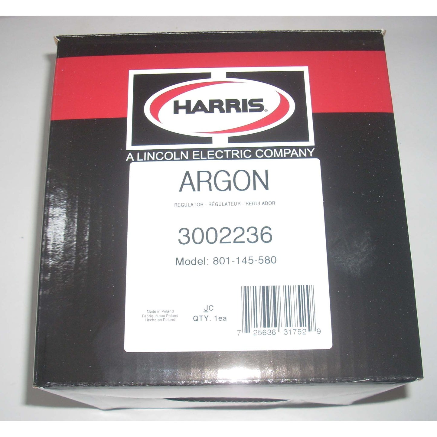 Harris 801-145-580 Argon Regulator Mig Tig Welding CGA 580