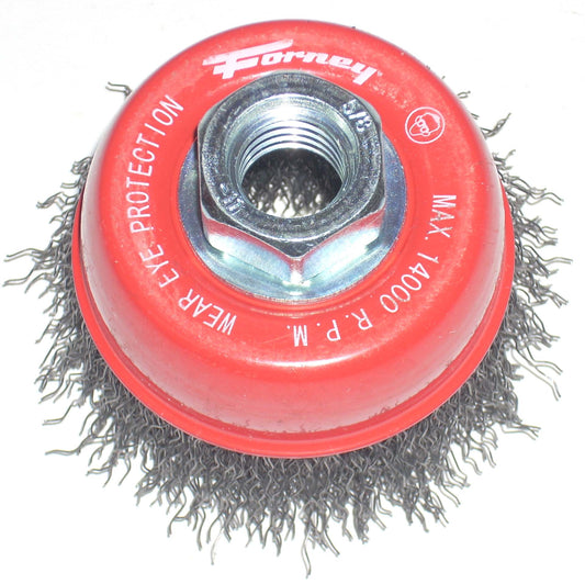 Forney 2 3/4 x 5/8-11 Crimped Wire Cup Brush