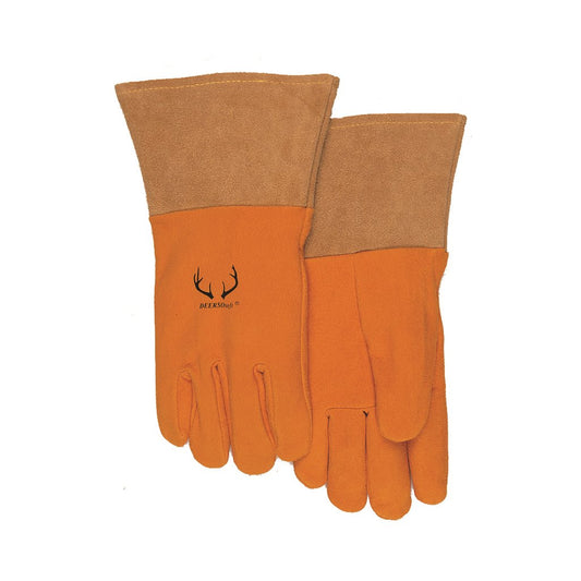 Weldas 10-2327L DEERSOsoft TIG/MIG Gloves Split Grain Deerskin w 4" Cuff - Large