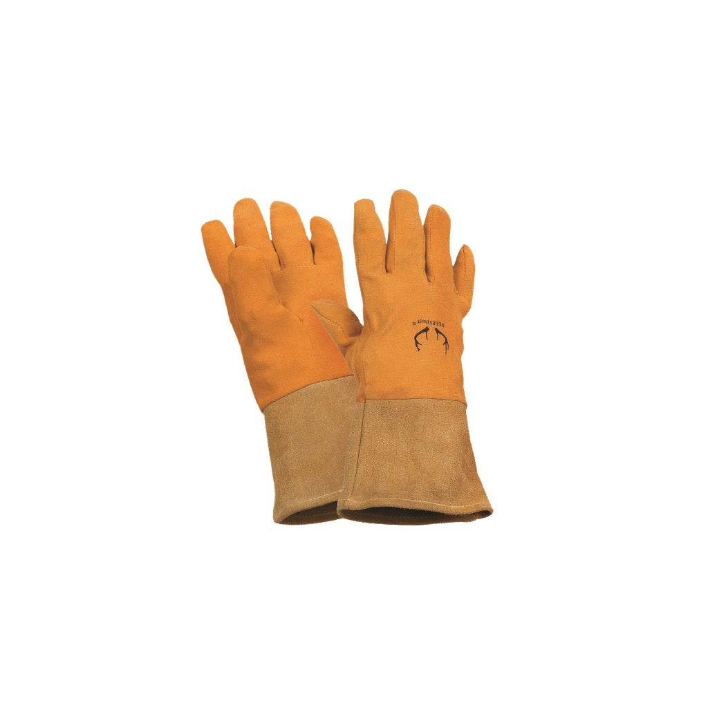 Weldas 10-2327L DEERSOsoft TIG/MIG Gloves Split Grain Deerskin w 4" Cuff - Large