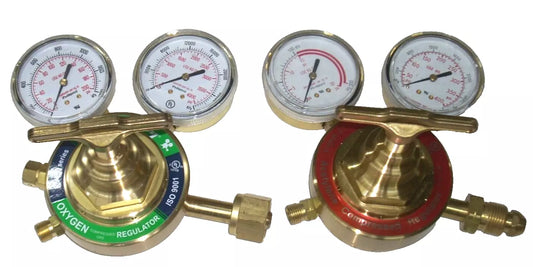 Forney 450 Oxygen Acetylene Regulator Set Heavy Duty w 2 1/2" Gauges