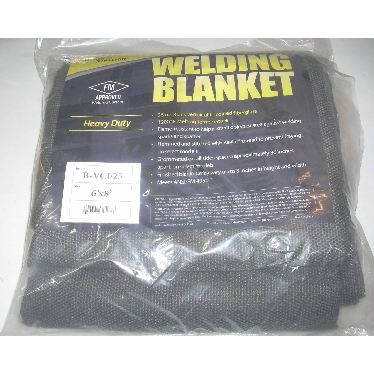 Black Stallion B-VCF25 Welding Blanket Heavy Duty 6 x 8