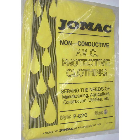 Jomac P-820 Yellow PVC Rain Jacket Size XL